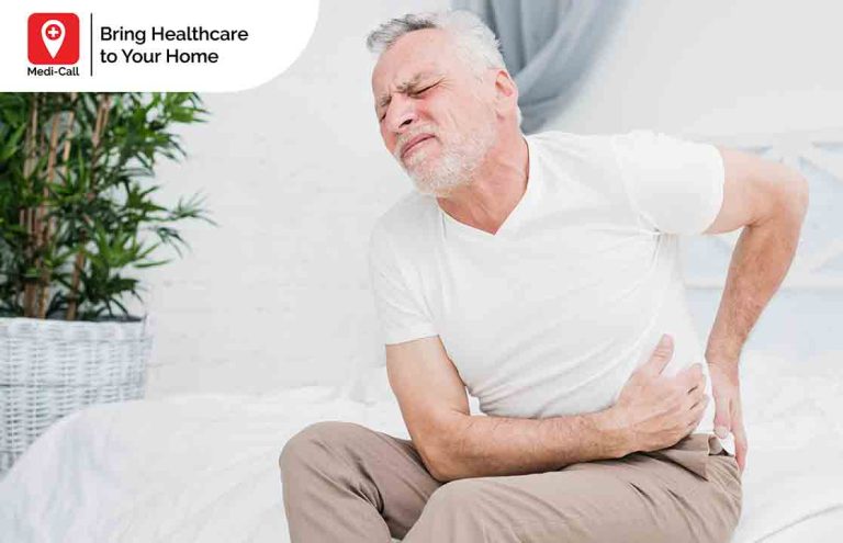 mengatasi nyeri pinggang pada lansia, terapi untuk lansia, Medicall, Medi-Call